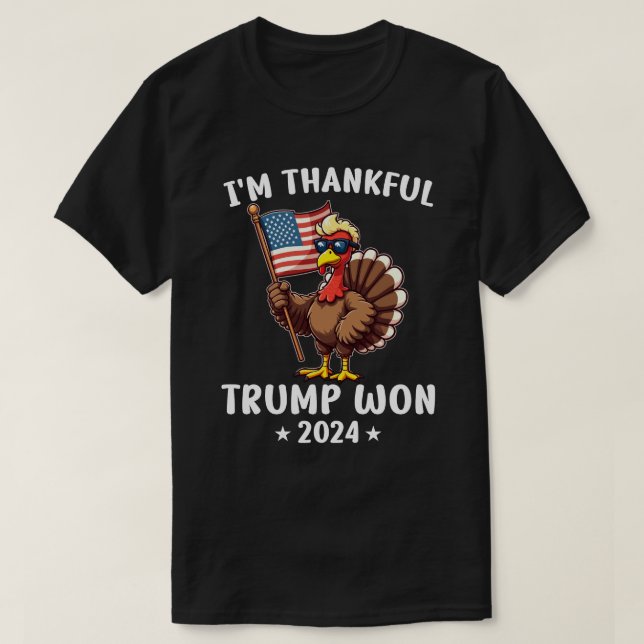 T-shirt Je remercie Trump Won 2024 (Design devant)