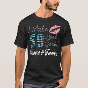 T-shirt Je Rends L'Âge De 59 Ans Bénie Et Favorisée