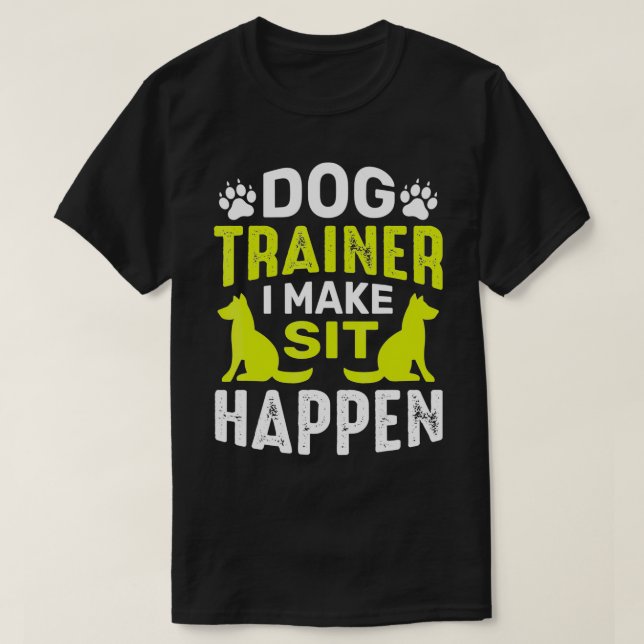 T-shirt Je Rends Sit Dog Commandes Obedience Training Funn (Design devant)
