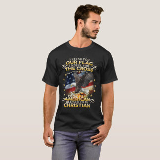 T-shirt Je représente notre drapeau - je me mets à genoux