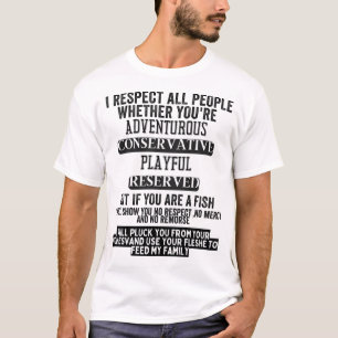 T-shirt Je respecte toutes les personnes Que vous soyez, m