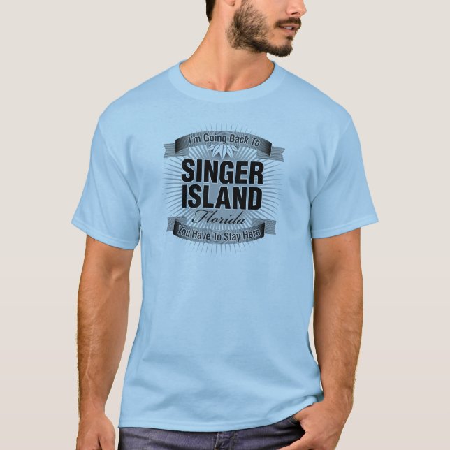 T-shirt Je retourne (l'île de chanteur) (Devant)
