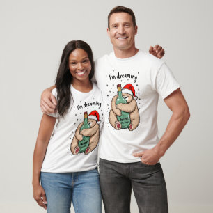 T-shirt Je rêve d'un Noël de vin