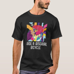 T-shirt Je Ride Un Bisexuel Bisexuel Rainbow Pride L