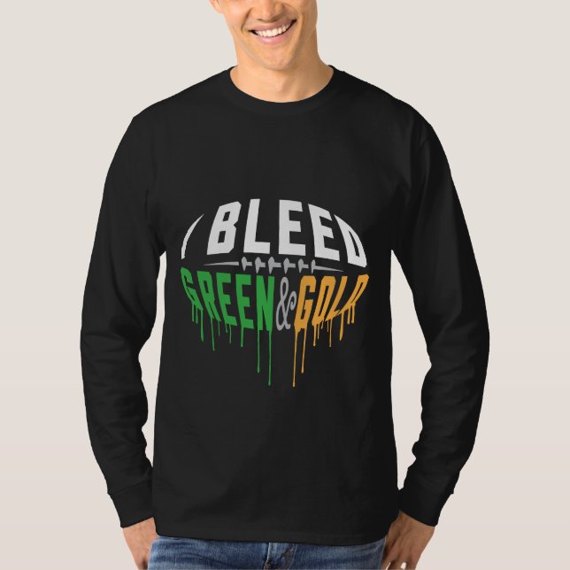 T-SHIRT JE SAIGNE LE VERT ET L'OR (Devant)