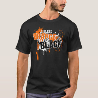 T-shirt Je saigne l'orange et le noir