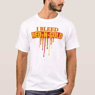 T-shirt Je saigne rouge et or