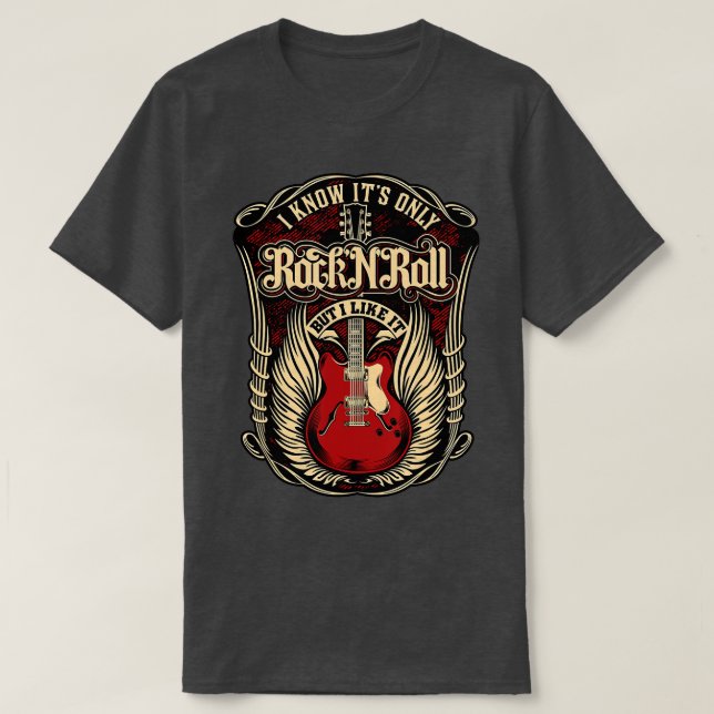 T-shirt Je sais que c'est seulement Rock and Roll (Design devant)