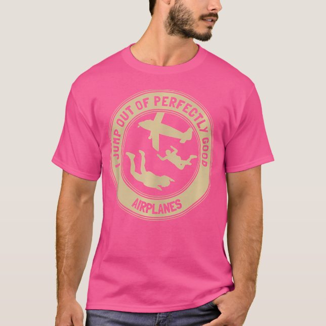 T-shirt Je Saute D'Avion Pour Les Hommes Qui Plongent En C (Devant)
