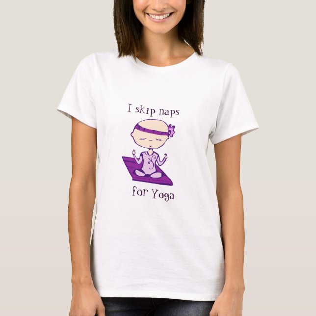 T-shirt je saute des petits sommes pour le yoga (Devant)