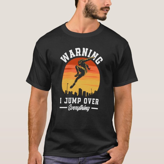 T-shirt Je Saute Sur Tout Le Parkour En Course Libre (Devant)