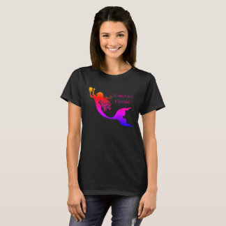 T-shirt Je serais plutôt une sirène, chemise noire