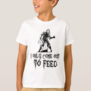 T-shirt Je sors seulement pour alimenter le rétro zombi