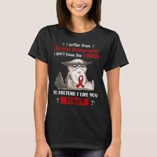 T-shirt Je Souffre De Cerveau Aneurysme Sensibilisation Fu