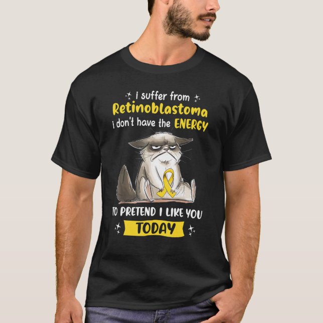 T-shirt Je Souffre De Rétinoblastoma Conscience Chat (Devant)