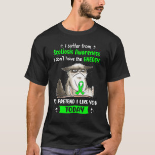 T-shirt Je souffre de sensibilisation à la scoliose Chat