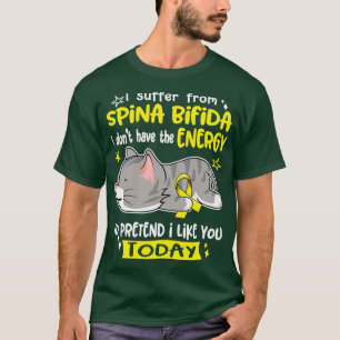 T-shirt Je Souffre De Spina Bifida Je N'Ai Pas L'Énergie