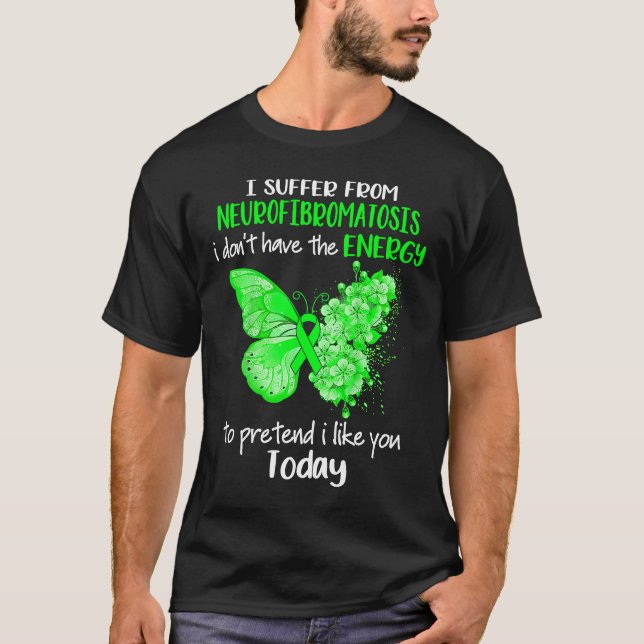 T-shirt Je Souffre Du Papillon De Sensibilisation À La Neu (Devant)
