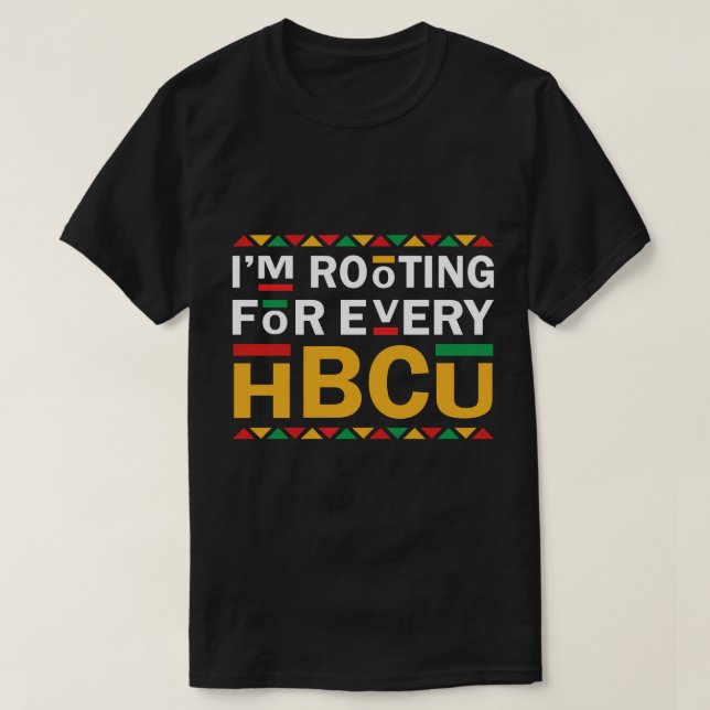 T-shirt Je soutiens chaque chemise HBCU, Africaine América (Design devant)