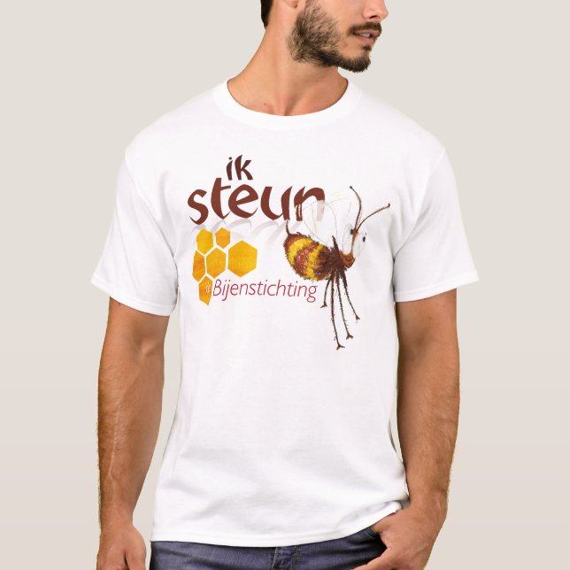 T-shirt Je soutiens la Fondation pour l'abeille (Devant)
