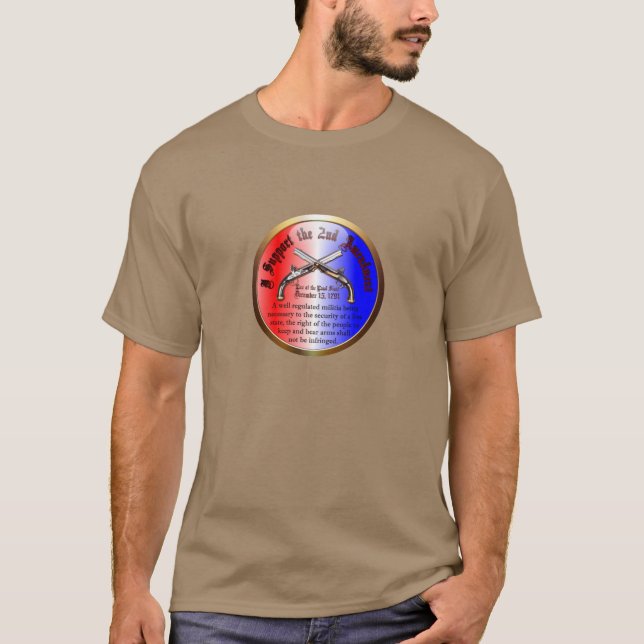 T-shirt Je soutiens le 2ème amendement (Devant)