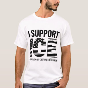 T-shirt Je soutiens le drapeau américain glacé