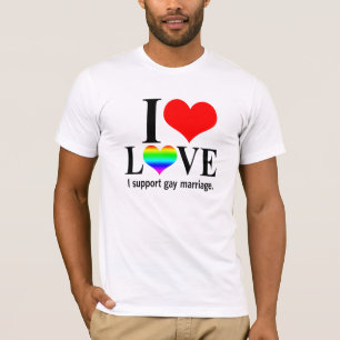 T-shirt Je soutiens le mariage homosexuel