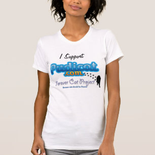 T-shirt Je soutiens le projet de chat de Pudicat.com pour