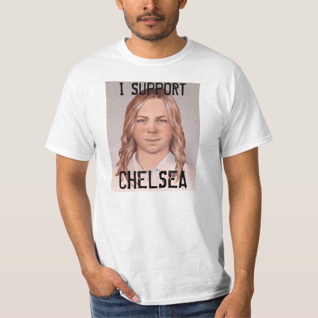 T-shirt Je soutiens l'effectif de Chelsea (Devant)