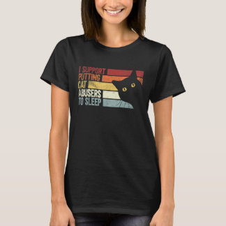 T-shirt Je soutiens l'idée de mettre les abuseurs de chats