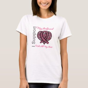 T-shirt Je soutiens ma conscience de cancer du sein d'amie