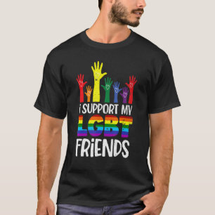 T-shirt Je Soutiens Mes Amis Lgbt Gay pride Lgbtq Droit