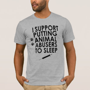 T-shirt Je soutiens mettre les trompeurs animaux au