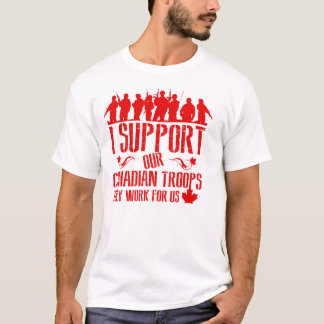 T-shirt Je soutiens NOS troupes canadiennes