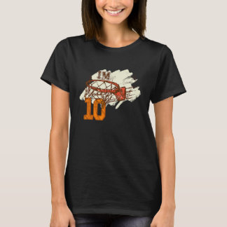 T-shirt Je suis 10 Basketball Dribble Trois Points Line Bi