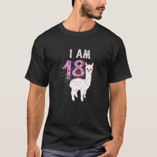T-shirt Je Suis 18 Alpaca Cadeau Pour Enfants 18E Annivers
