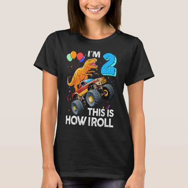 T-shirt Je suis 2 Voici comment je roule Monster Truck 2e  (Devant)