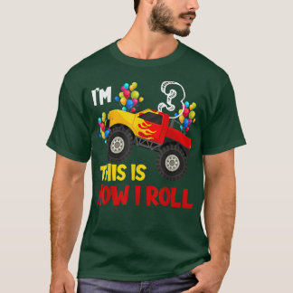 T-shirt Je suis 3ème C'est comme ça que je roule Monster T