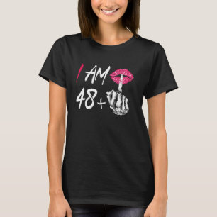 T-shirt Je Suis 48 Plus 1 Doigt Moyen Pour Un 49E Annivers
