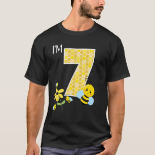 T-shirt Je suis 7 Anniversaire Boy Bee Hive Party Correspo