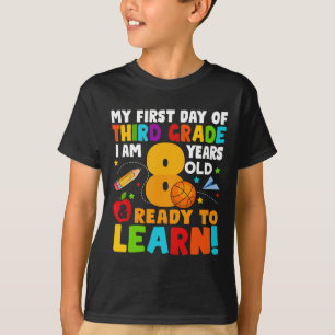T-shirt Je suis 8 prêt à apprendre mon Ck à l'école Troisi