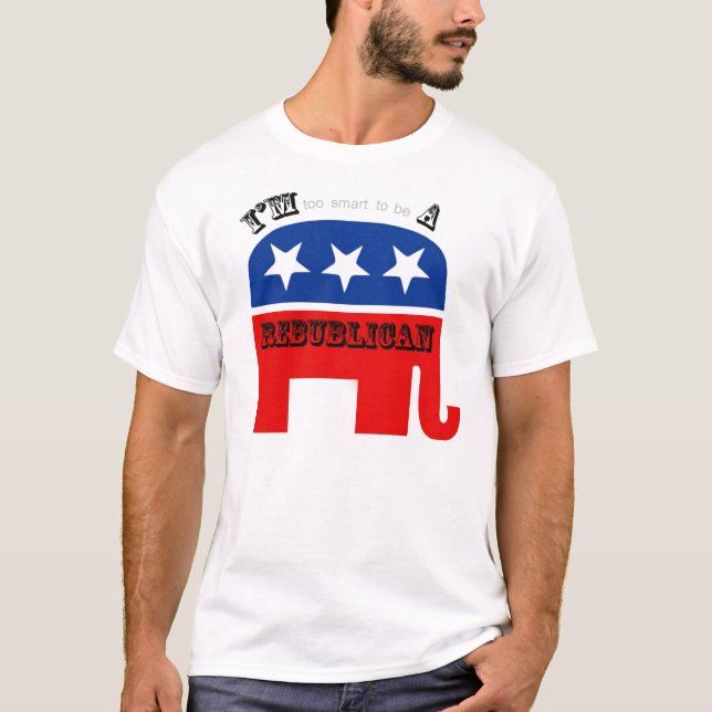 T-shirt Je suis (à futé à être) un républicain (Devant)