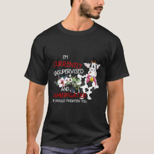 T-shirt Je suis actuellement des vaches non surveillées