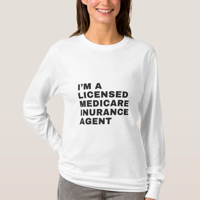 T-SHIRT JE SUIS AGENT D'ASSURANCE-MÉDICAMENTS AUTORISÉ (Devant)
