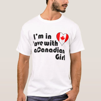 T-shirt Je suis amoureuse d'une Canadienne