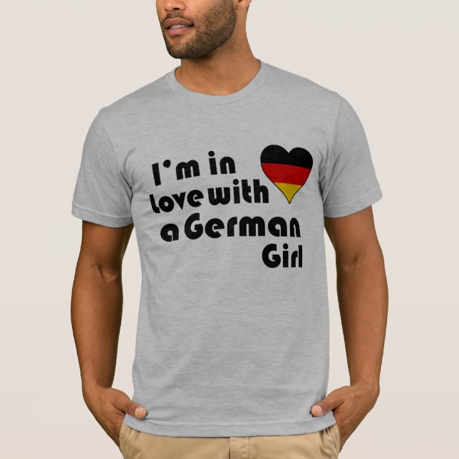 T-shirt Je suis amoureuse d'une fille allemande (Devant)