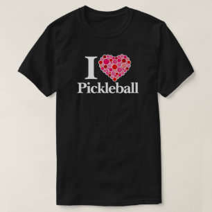 T-shirt Je suis amoureux de Pickleball Cœur rempli de rose