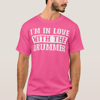 T-shirt Je Suis Amoureux Des Drummer Music Drums Accessori