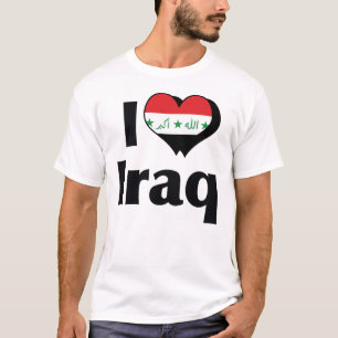 T-shirt Je suis amoureux du drapeau de l'Irak