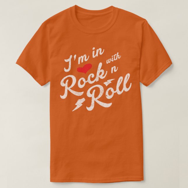 T-shirt Je suis amoureux du rock et du roll (Design devant)
